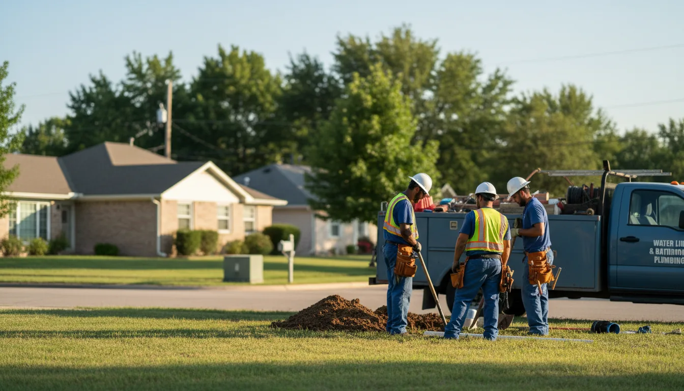 Residential water line and bathroom plumbing service in Mowrystown, OH